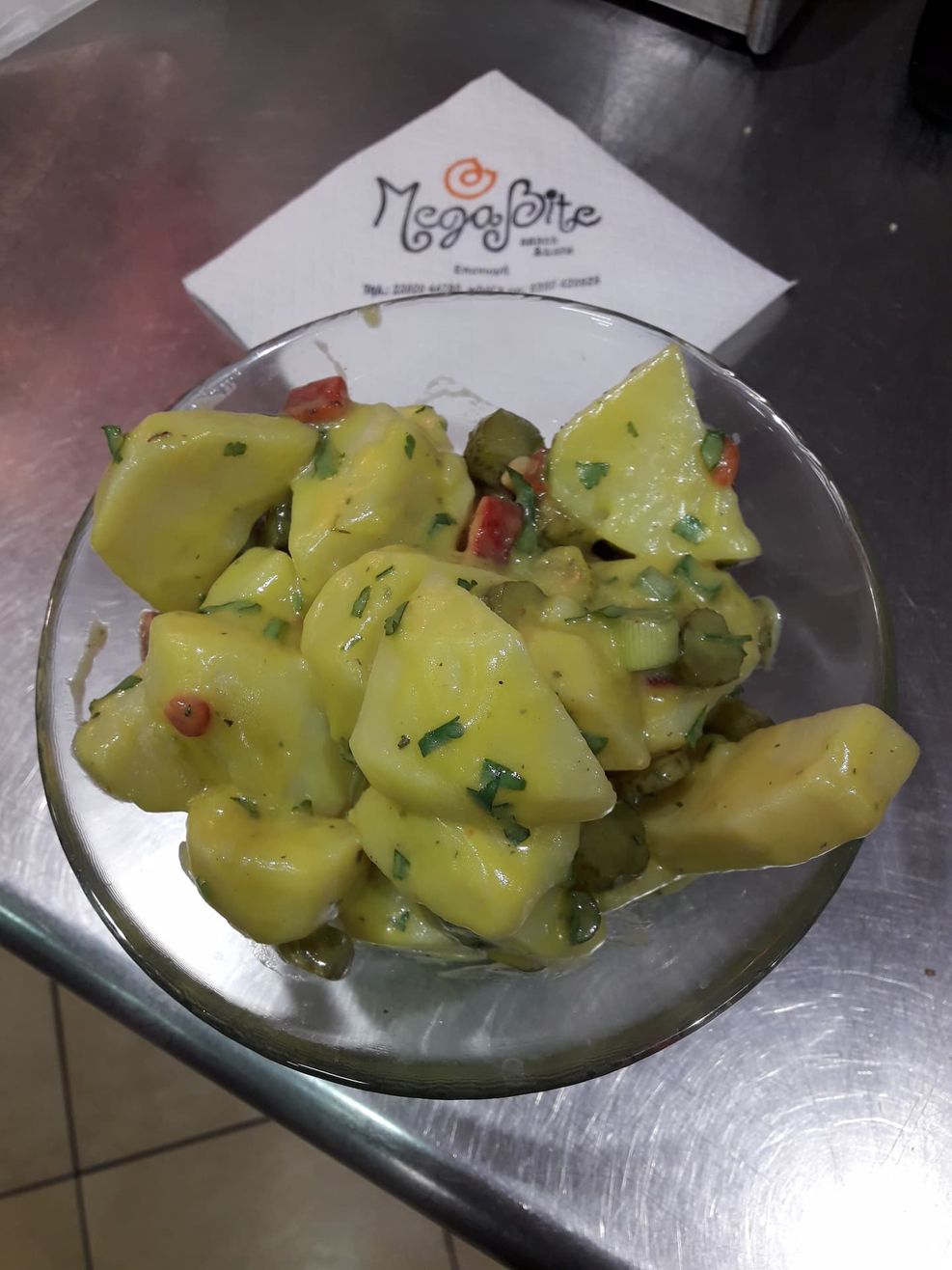 Potato salad — Megabite Epanomi